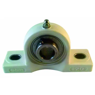 NTN Pillow Block Bearing: 1 in Bore, Polymer, Set Screws, 1 27/64 in Shaft Ht - Food-Grade Pillow Block Ball Bearings