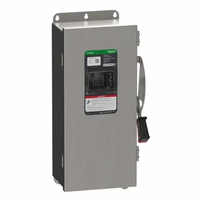 SCHNEIDER Safety Switch: Fusible, 100 A, Three Phase, 600V AC/DC - Fusible Safety Switches