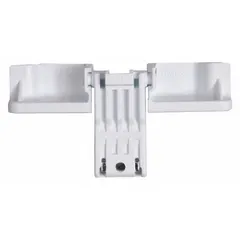 OEM washing machine door latch for Whirlpool appliances. Secures the door during wash and spin cycles. Used in residential and commercial laundry equipment.