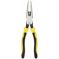 Long Nose Plier: 1 1/4 in Max Jaw Opening, 8 5/8 in Overall Lg, 2 3/8 in Jaw Lg, 1/8 in Tip Wd (MPN J203-8N)