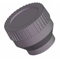 Hand Knob: Knurled, Plastic w/ Steel Thread, #8-32 Thread, 0.75 in Dia (MPN GN82----K2A--22)