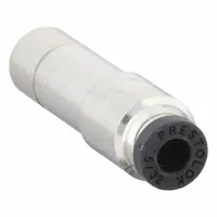 PARKER Push-Fit Adapter Fitting: 5/32 in OD x 3/8 in OD Size, Push-to-Connect x Tube Stem, Brass (MPN 67PLP-5/32-6)