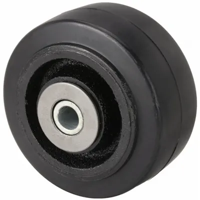 OEM Caster Wheel: 4 in Wheel Dia - Rubber Tread on Iron Core Wheels