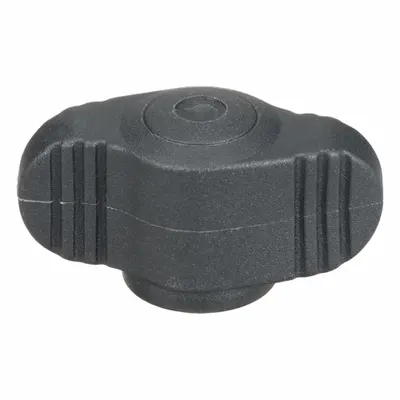KIPP Hand Knob: Wing, Plastic w/ SS Thread, #10-32 Thread, 8 mm Thread Lg - Wing Knobs with Threaded Hole