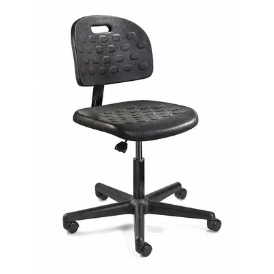BEVCO Office Chair: Breva Value-Line, Black, Plastic Material, 12 in Back Ht - Armless Office Chairs