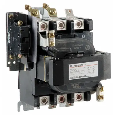 GE CR305F004 Non-Reversing NEMA Contactor, 3 Poles, Size 4, 135 A, 480V AC - Non-Reversing NEMA Contactors