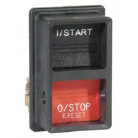 SQUARE D Push Button Assembly: Start/Stop, Push Button, Black/Red (MPN 3108538150)