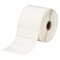 Pre-Cut Label Stock Roll: 1 in x 3 in, Rubber, Permanent Adhesive, 1,500 Labels, BBP11/BBP12/THT (MPN THT-18-424-1.5-SC)