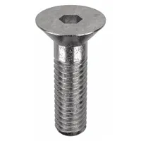 Socket Flat Head Screw: 5/16"-18 Thread Size, 1 in Lg, Flat, NL-19, Stainless Steel, 18-8, 25 PK (MPN FBFHEADS516181P25)