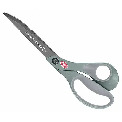 CLAUSS Shears: Right-Hand, 10 in Overall Lg, Straight, Titanium Bonded, Pointed - Offset Plastic-Handle Scissors