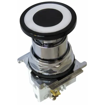 EATON Emergency Stop Push Button: Non-Illuminated, Mushroom Head Profile, Metallic - Mushroom-Head Push Buttons