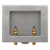 GUY GRAY Outlet Box: 1/2 in MIP/Sweat, 1/2 in MIP/Sweat, Center, 12.25 in Box Wd, 8.75 in Box Ht (MPN 82026)
