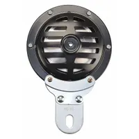 WOLO Electric Horn: 24-48V DC, High Tone, Electric, Black, Painted, 115 dBA Sound Level - Max (MPN 372LG-24/48)