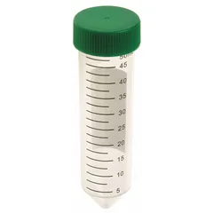 APPROVED VENDOR Centrifuge Tube, 50 mL, Polypropylene, Conical, Graduated, with Green HDPE Closure (229428)