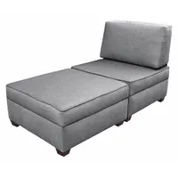 DUOBED Chaise Lounge: Gray, 60 in Overall Wd, 30 in Overall Dp, 36 in Overall Ht, Black (MPN IMFCL30-AQ)