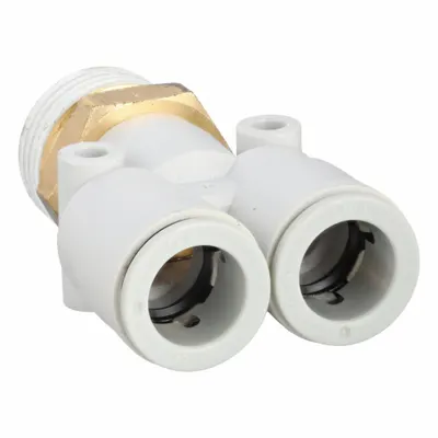 SMC KQ2U12-04AS Push-Fit Wye Fitting - Polybutylene & Brass Tube Fittings