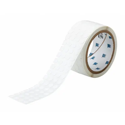 BRADY Wraparound Label: 3/8 in x 3/8 in, Nylon, Black on White - Brady Precut Label Rolls