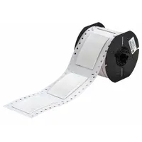 Sleeve Label: 2 in x 2 in, Polyolefin, White (Matte), For 0 AWG to 6 AWG Wire Gauge (MPN B33D-2000-2-7642)