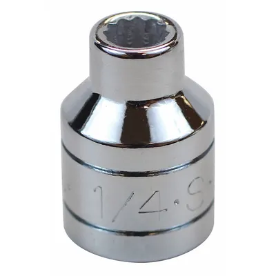 SK PROFESSIONAL TOOLS Socket: SAE, 3/8 in Drive Size, 1/4 in Socket Size, 12-Point, Std - 3/8" Drive Hand Sockets