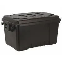 PLANO MOLDING Utility Trunk: 14 gal, 24 in x 15 in x 13 in, Black, Plastic, 2 Handles, Molded Handle (MPN PLAT16BL)