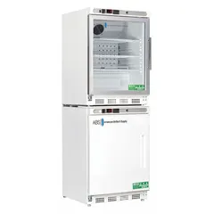 This general purpose lab refrigerator-freezer provides 4.6 cu ft of combined cold storage with separate refrigeration and freezing compartments. It features two left-hinged swing doors for organized access. Suitable for storing temperature-sensitive reagents, media, and samples in laboratory environments.