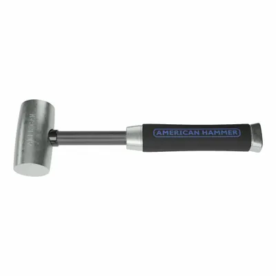 AMERICAN Mallet: Aluminum/Rubber Handle, 3 1/2 lb Head Wt, 2 in Dia, 3 3/4 in Head Lg - Nickel-Aluminum-Bronze Mallets