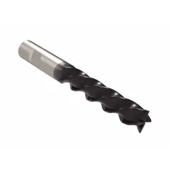 Carbide square end mill with AlTiN coating, 4 flutes, 3/4" mill diameter, 3" length of cut, and 6" overall length. Designed for fast cutting of steel and cast iron in milling operations such as general machining, die and mold work, and production runs.