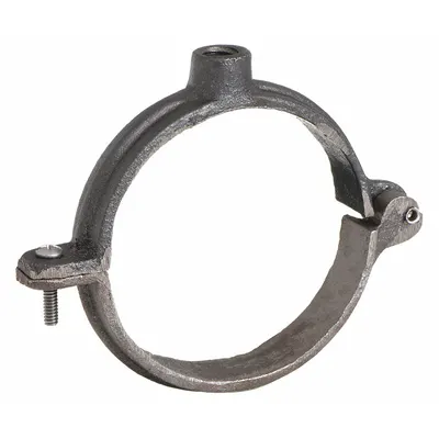 NVENT CADDY Split-Ring Hanger: Swivel Loop, Cast Iron, For 4 in Pipe - Standard Split-Ring Hangers for Tube & Pipe