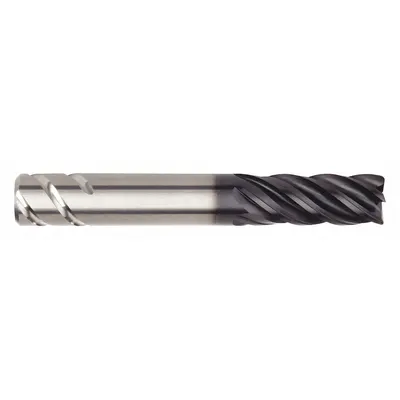 WIDIA HANITA Square End Mill: Carbide, AlTiN Coated, 5 Flute, 3/4" Mill Dia, 1-3/4" LOC - Fast-Cutting Carbide Square End Mills for Stainless Steel & Super Alloys