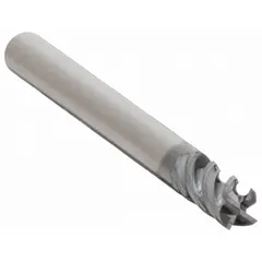 Carbide square end mill with AlTiN coating and 4-flute geometry for efficient chip evacuation. Designed for high-speed milling of steel and cast iron in production slotting, profiling, and general machining operations. Mill diameter 1/8", length of cut 1/4", overall length 1-1/2".