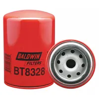 Spin-on hydraulic filter with cellulose media and anti-drainback valve. Thread size 3/4"-16, overall height 5 1/2 in. Compatible with hydraulic fluid. Suitable for use in Ford-compatible hydraulic systems in industrial and mobile equipment
