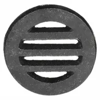 APPROVED VENDOR Grid: Round, 3 in Overall Dia, 3/8 in Overall Ht, Cast Iron, Phosphating, Black