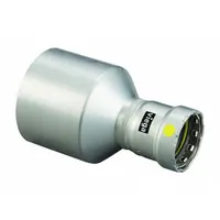 VIEGA MEGAPRESS Crimp Fitting: 3 in Pipe x 1 1/4 in Pipe Size, FTG x Press-fit, Carbon Steel, HNBR (MPN 28820)