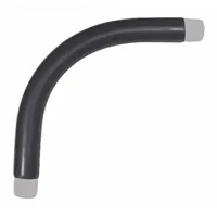 Elbow, 90 Degrees: 1 in Trade Size, Male to Male, 8 in Overall Lg, Steel, PVC Coated (MPN PV1090EL00)