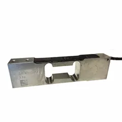 Single point load cell with 15 lbf capacity, IP66 protection, and 1/4-20 coarse thread. Overall dimensions: 1.5 in height, 5.9 in length, 1.6 in width. Used for precise weight measurement in industrial scales, packaging machinery, and conveyor systems.