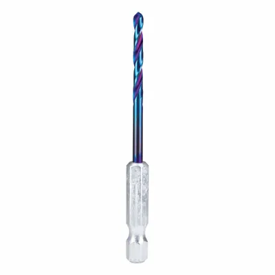 SPYDER Twist Drill Bit: 1/8", 137° Split Point, TiCN High Speed Steel - Spyder Mach-Blue Drill Bits