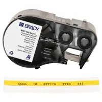 Sleeve Label: 1/4 in, Polyolefin, Yellow (Matte), For 16 AWG to 22 AWG Wire Gauge (MPN M4C-125-342-YL)