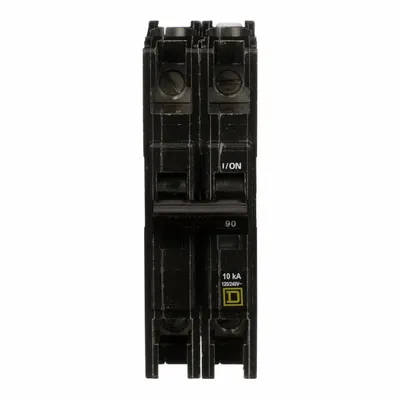 SQUARE D Miniature Circuit Breaker: 90 A, 120/240V AC, Single Phase, 10kA at 120/240V AC - QOU Series, Unit-Mount Square D Miniature Circuit Breakers