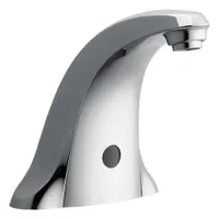 CHICAGO FAUCETS Sensor Faucet: E-Tronic 40, Cast Metal, Polished Chrome Finish, Centerset, Battery (MPN WWG116.976.AB.1T)
