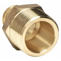 ZURN Barbed Fitting Adapter: 1 1/4 in ID x 1 1/4 in Pipe Size, Barbed x MNPT, Brass, Crimp (MPN QQMC66GX)