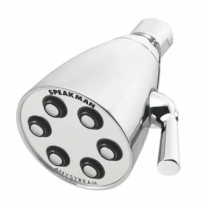 SPEAKMAN Fixed Showerhead: Icon S-2252, 1.75 gpm Fixed Showerhead Flow Rate, Brass - Multi-Pattern Fixed Showerheads