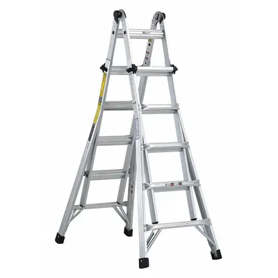 LOUISVILLE LADDER L-2098-22 Combination Ladder, 4 Configurations - Staircase & Extending Multifunction Ladders