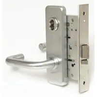 Chrome-finished office lever lockset with interchangeable core and ADA-compliant lever operation. Suitable for interior commercial doors in offices, schools, and healthcare facilities requiring key control and accessibility