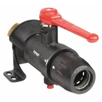 TRANSAIR Push-Fit Elbow Fitting: 1 in OD x 1/2 in Pipe Size, Push-to-Connect x NPT, Brass, Black (MPN 6694 25 22GR)