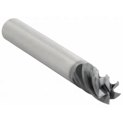 WIDIA HANITA Square End Mill: Carbide, AlTiN Coated, 5 Flute, 1/4" Mill Dia, 3/4" LOC - Fast-Cutting Carbide Square End Mills for Stainless Steel & Super Alloys
