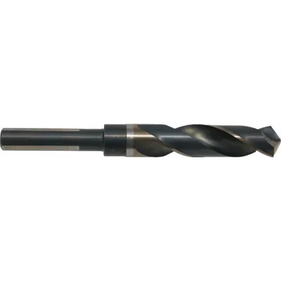 CLE-LINE Reduced Shank Drill Bit: 14 mm, 118° Split Point, Black & Gold HSS - High-Speed Steel Silver & Deming Drill Bits