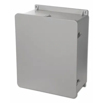 WIEGMANN Enclosure: Fiberglass, 24 in x 20 in x 10 in, NEMA 1/12/3R/4X/6P, Hinged - Fiberglass Submersible Enclosures