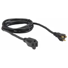 This 6 ft indoor extension cord features a single NEMA 5-15P outlet and a 13 A current rating. The 16/3 SJT construction and black jacket provide flexibility for general-purpose power extension in workshops, warehouses, and light industrial settings. Operating temperature range is -4° to 221°F.