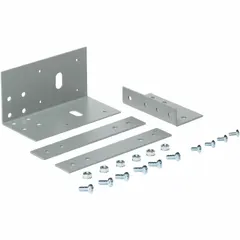 This hanger support is designed for indoor wireways in electrical installations. It measures 6 inches in height, constructed from 16-gauge steel with an ANSI 61 polyester powder finish. The unit does not include knockouts.