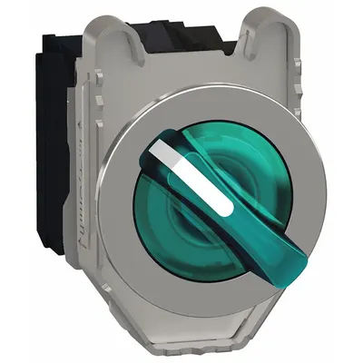 SCHNEIDER Selector Switch: 30 mm Panel Mounting Size, 2 Positions, Short Lever, 1NO/1NC - Illuminated Selector Switches